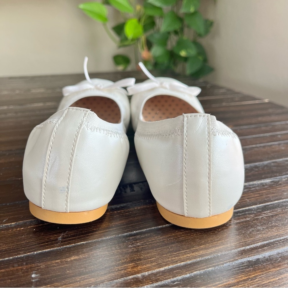 NORDSTROM Kids Elise Ballet Flat In White NEW - Picture 10 of 13
